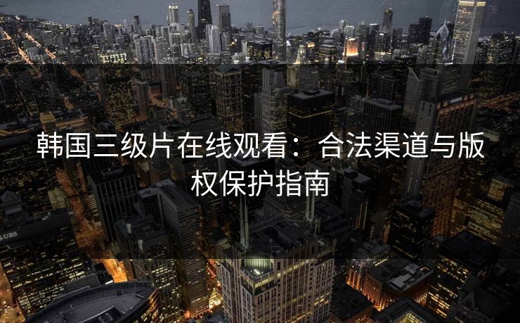 韩国三级片在线观看：合法渠道与版权保护指南  第1张