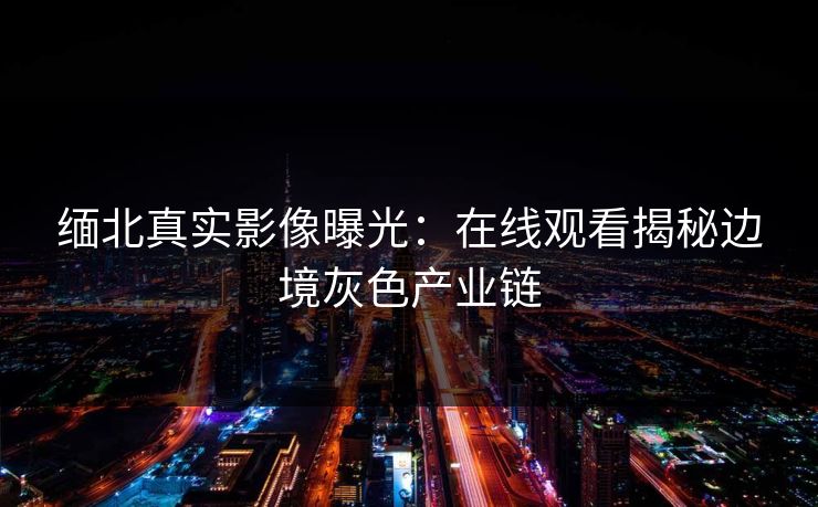 缅北真实影像曝光：在线观看揭秘边境灰色产业链